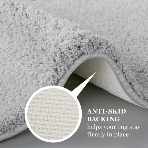 Miniatura 4 de MARTHA STEWART Drylon - Alfombra de baño de microfibra – 1 pieza, felpa ultrasuave, antideslizante, gruesa, alfombras de baño lavables, accesorios