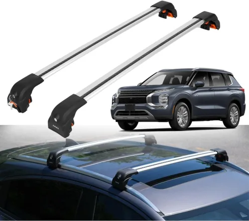 Miniatura 7 de ERKUL Barras transversales de techo para Mitsubishi Outlander Sport 2011-2025 Barras transversales de aluminio con bloqueo antirrobo para techo