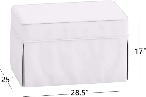 Miniatura 3 de La funda otomana de algodón de reemplazo. Se adapta a Pottery Barn PB Basic Ottoman. Funda para sofá de algodón denso (gris oscuro básico)
