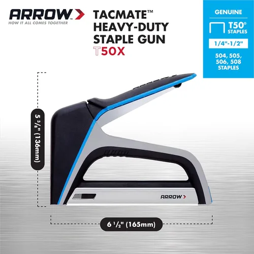 Miniatura 3 de Arrow T50X - Pistola grapadora resistente para tapicería, muebles, oficina, decoración, se adapta a grapas de 1/4, 5/16, 3/8 o 1/2 pulgadas