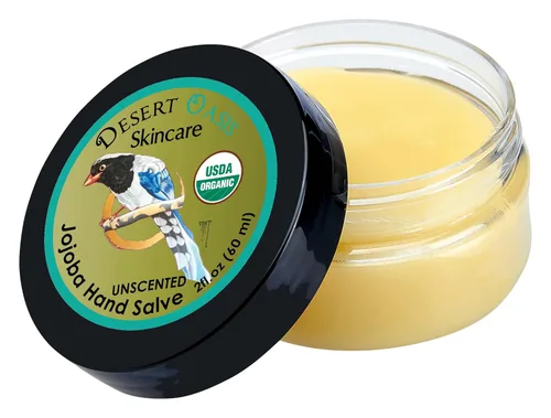 Miniatura 4 de USDA Organic Unscented Hand Salve - Más del 50% de aceite de jojoba con cera de abejas y aceite de aguacate - Bálsamo acondicionador rico sin