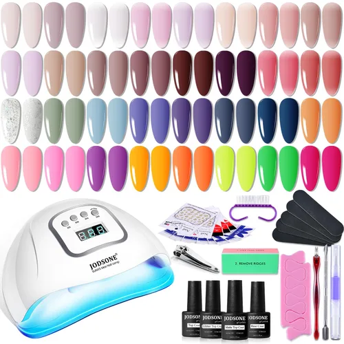 Miniatura 18 de JODSONE - Juego de 100 esmaltes de uñas de gel (5 ml cada uno) con capa base que no se limpia, capa de base que se borra y capa superior mate