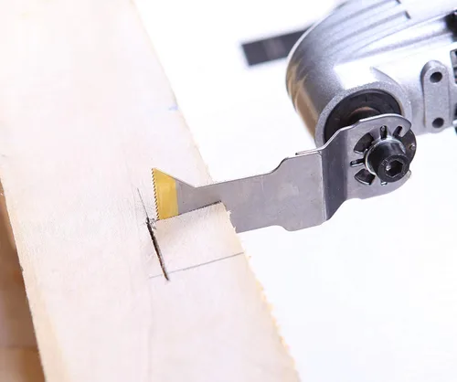 Miniatura 5 de EZARC 6 cuchillas oscilantes de titanio multiherramienta de corte largo y estándar, corte rápido para madera, metal y material duro