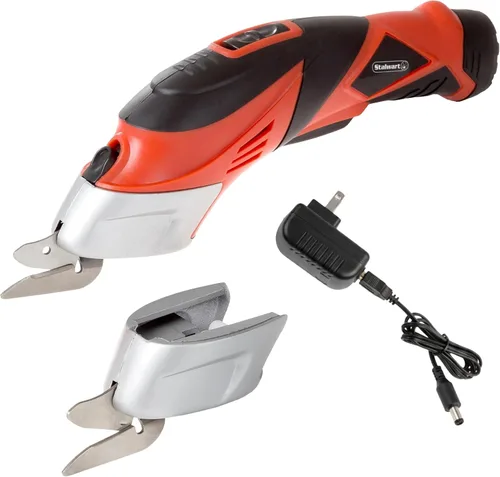 Miniatura 10 de Tijeras Eléctricas Inalámbricas - Cortador Multiusos para Tela, Cuero, Alfombra, Cartón o Cajas con Cuchilla Giratoria y Batería Recargable de 4V