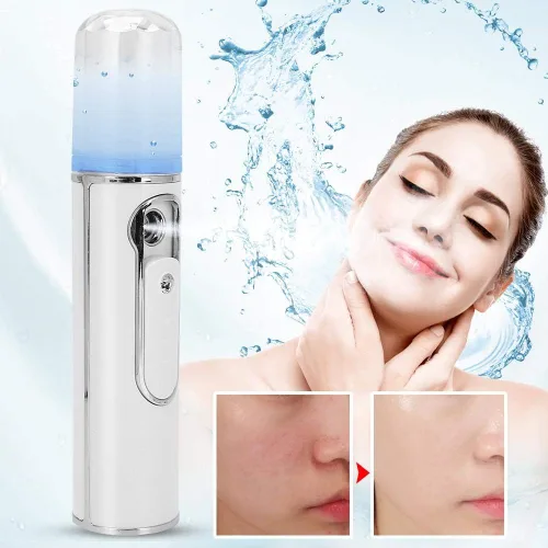 Miniatura 7 de Vapor, vaporizador iónico, vaporizador facial de niebla cálida, aerógrafo hidratante portátil para la piel, maquillaje hidratante de poros