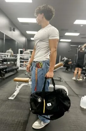 Miniatura 7 de SKYSPER Bolsa de gimnasio para hombres y mujeres Bolsa deportiva de 40 L con compartimento para zapatos, bolsillo húmedo para fitness