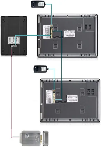 Miniatura 8 de Sistema de timbre de video con cable de 7 pulgadas, monitor LCD de 7 pulgadas, kits de teléfono de puerta de video, soporte de monitoreo