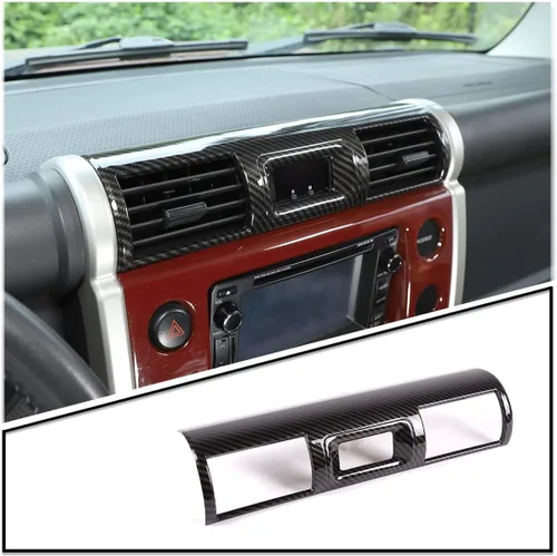 Miniatura 8 de Cubierta decorativa de marco de salida de aire con control central de acrilonitrilo butadieno estireno para Toyota FJ Cruiser 2007-2021