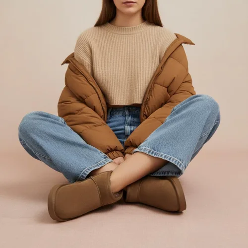 Miniatura 95 de CUSHIONAIRE, Hip 2 - Botas de nieve de gamuza auténtica para mujer, sin cordones, con cómodo forro de piel de oveja sintética + espuma viscoelástica