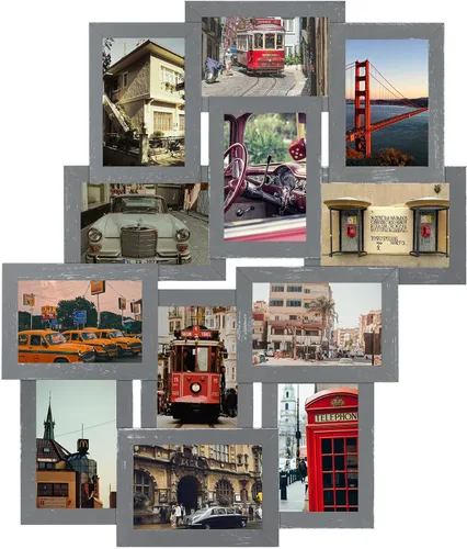 Miniatura 8 de Jerry & Maggie Paquete de 12 marcos de fotos de collage, marco de fotos para decoración de pared de 4 x 6 pulgadas, 12 aperturas, marcos de fotos
