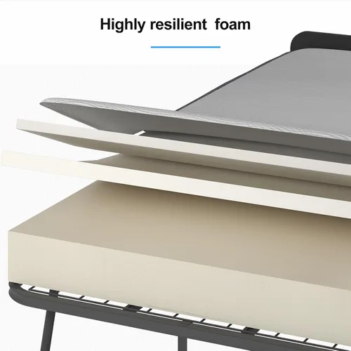 Miniatura 8 de PUREMIND Cama plegable con colchón de 5 pulgadas para adultos, cama plegable de 75 x 38 pulgadas con bolsa a prueba de polvo y marco de metal, camas