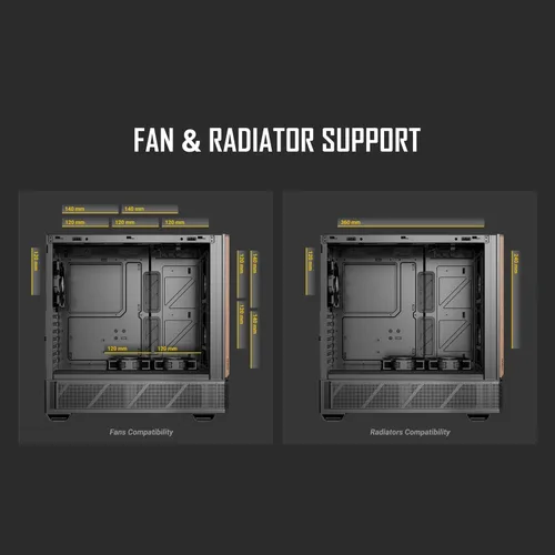 Miniatura 13 de Antec P30 AIR, 2 ventiladores PWM de 5.512 in y 1 ventilador PWM de 4.724 in y 2 ventiladores inversos PWM de 4.724 in incluidos, detalles de madera