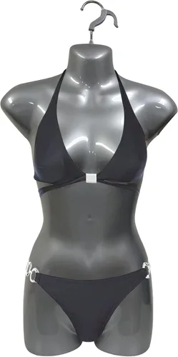 Miniatura 19 de Maniquí Femenino de Cadera de Torso Largo Espalda Hueca Cuerpo Apilable Forma de Vestido con Gancho Colgante para Exhibición de Camisetas, Encimera