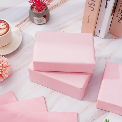 Miniatura 4 de Whaline Papel de seda rosa rubor de 20 x 30 pulgadas, papel de regalo para manualidades, boda, fiesta de cumpleaños, suministros de embalaje, 50