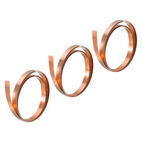 Miniatura 15 de uxcell Rollo de hoja de cobre, placa 3,280.8 ft m x 131.2 ft m x 0.2 ft m de la hoja del metal