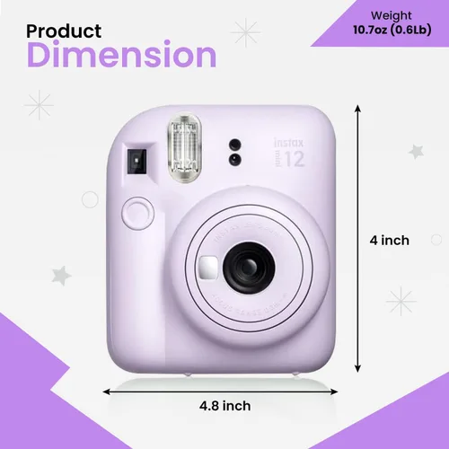 Miniatura 6 de Cámara instantánea Fujifilm Mini + paquete de accesorios y estuche personalizado compatible + Fujifilm Instant (20 disparos) álbum de fotos mini