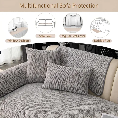 Miniatura 4 de MEETSKY Funda de sofá lavable para perros, funda antideslizante para sofá de 2 plazas, apta para mascotas, funda protectora de muebles, alfombrilla
