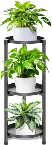 Miniatura 10 de Soporte alto para plantas de 8 niveles para interiores, soportes escalonados para plantas al aire libre para múltiples plantas, soporte plegable