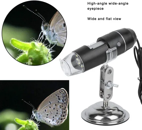 Miniatura 3 de Microscopio digital USB, cámara de microscopio T03500X, portátil, respetuoso del medio ambiente, equipo electrónico mate para experimentos e