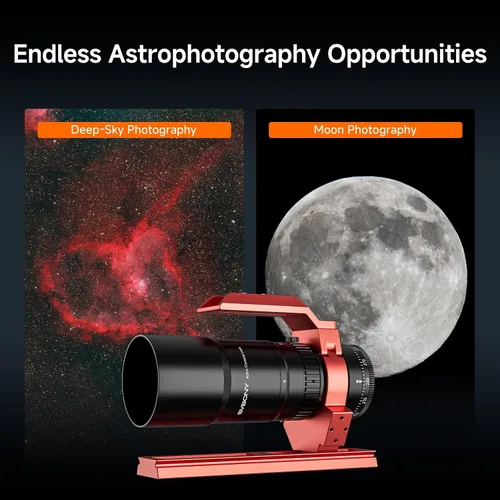 Miniatura 8 de SVBONY Telescopio SV545 Petzval Lens APO, F4.5, 7.992 in de longitud focal, plano de campo integrado, telescopio refractor profesional compatible