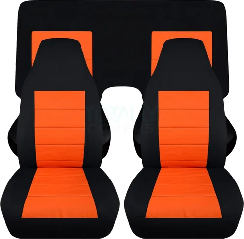 Miniatura 40 de Totally Covers Compatible con cubiertas de asiento para Chevy Camaro 1982-1992: Negro - Juego completo (23 colores) Cupé/Convertible Banco