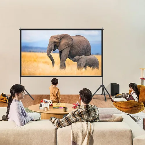 Miniatura 8 de TOWOND Pantalla de Proyector con Soporte, 120 pulgadas Pantalla de Proyector Interior Exterior Portátil 16:9 4K HD Pantalla de Proyección Trasera