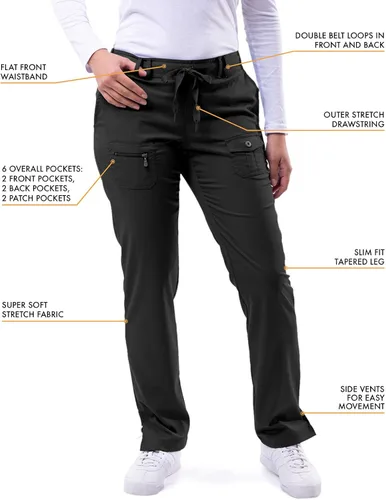Miniatura 3 de Adar Pro Scrubs para mujer, pantalones de yoga ajustados para piernas