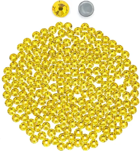 Miniatura 28 de Cristales negros redondos Hotfix de vidrio plano (SS12/3.2MM/1440pcs)