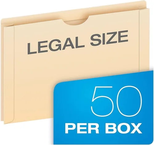 Miniatura 5 de Pendaflex Chaquetas de archivo, tamaño legal, manila, expansión de 2 ", lengüetas de corte recto reforzado con corte de pulgar, 50 por caja (23200ee)