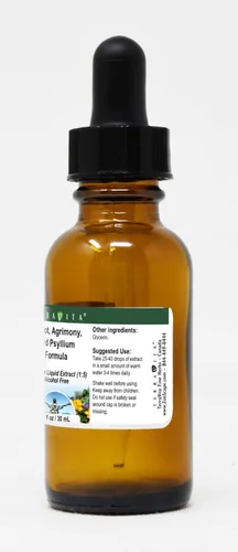 Miniatura 2 de Terravita Extracto líquido de glicerita de fórmula de zanahoria, agrimonia y psyllium (1:5) - Sin sabor (1 oz, ZIN: 523591)