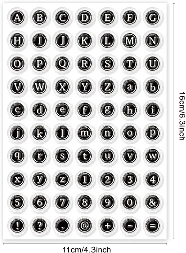 Miniatura 6 de GLOBLELAND Sellos transparentes del alfabeto para máquina de escribir, letras inglesas, números de silicona, sellos transparentes para álbumes