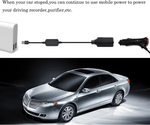 Miniatura 5 de Adaptador de enchufe USB A macho a encendedor de cigarrillos de 12 V para cámara de salpicadero, GPS, tiras de luz LED para automóvil y otros