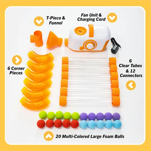 Miniatura 6 de Fat Brain Toys The Original Air Toobz, juguetes de construcción STEM impulsados por aire para niños y adolescentes, juguetes de construcción