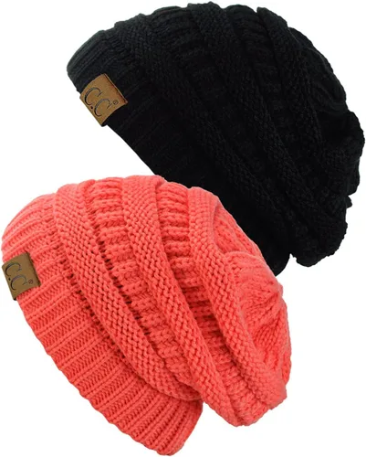 Miniatura 31 de Gorro a la moda de tejido suave abultado, cálido y elástico de C.C