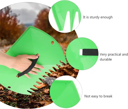 Miniatura 6 de Garden Yard Leaf Scoops Plastic Lawn Rastrillos Hojas Agarrador para Colector Up