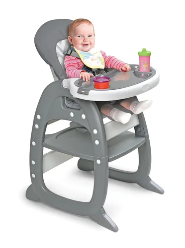 Miniatura 8 de Badger Basket Envee II - Silla alta convertible para bebé con asiento de alimentación infantil, asiento elevador y escritorio para niños pequeños
