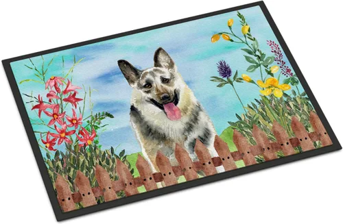 Miniatura 14 de Caroline's Treasures CK1311MAT Cavalier Spaniel Poinsettas - Felpudo de 18 x 27 pulgadas, tapete para puerta delantera, interior y exterior