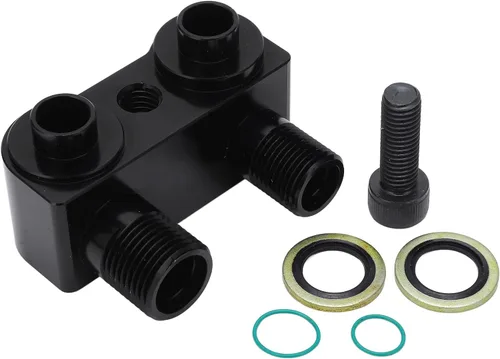Miniatura 7 de Kit de montaje del compresor de CA, adaptador de compresor de aire acondicionado de alta eficiencia antioxidante negro 90 ángulo de rotación sólido
