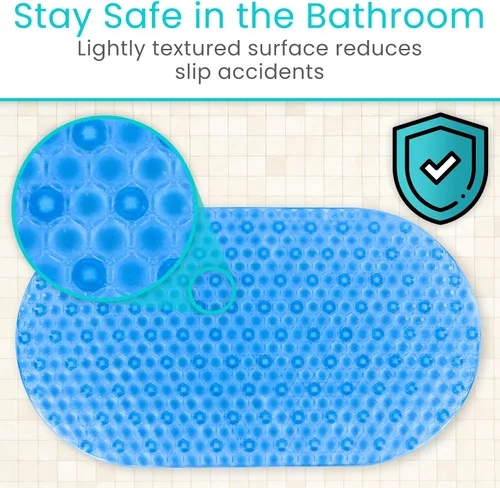Miniatura 3 de Vive Tapete ovalado para bañera, almohadilla antideslizante para el suelo de la ducha, antideslizante y antideslizante para bañera con fuerte agarre