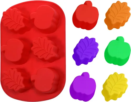 Miniatura 4 de Moldes de silicona de hoja de calabaza para cocina, molde de jabón de gelatina de chocolate para helado, moldes para hornear, molde de silicona