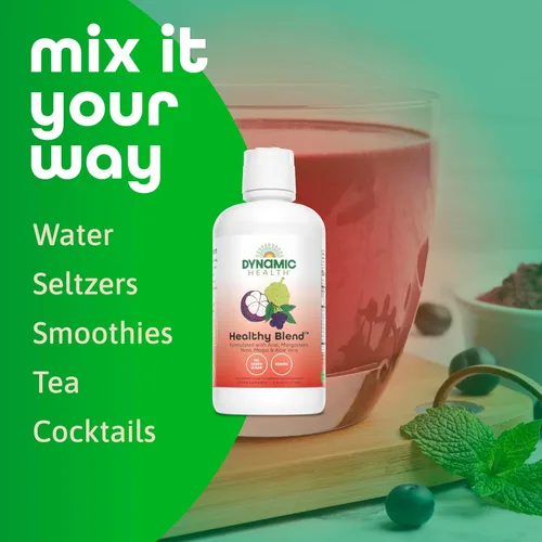 Miniatura 5 de Dynamic Health Mezcla saludable con acai, mangostán, noni, maqui y aloe vera, sin aditivos, apoyo del sistema inmunológico, antioxidante, vegano