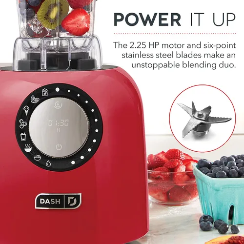 Miniatura 4 de Dash Chef Series Deluxe - Licuadora digital de lujo – Licuadora profesional de alta velocidad de 1400 W para batidos, sopas y bebidas congeladas