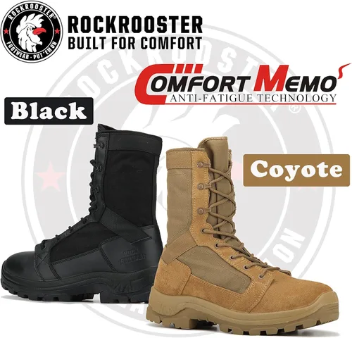Miniatura 6 de ROCKROOSTER M.G.D.B Tactical Boots for men, 8 inch XX-wide Soft Toe, Comfortable Anti-Fatigue Tech, Durable, Quick Dry Ankle Support Combat