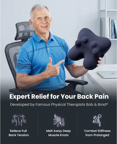 Miniatura 5 de BOB AND BRAD Masajeador de espalda inalámbrico con calor FSA elegible HSA, masajeador de espalda Shiatsu para aliviar el dolor de tejido profundo