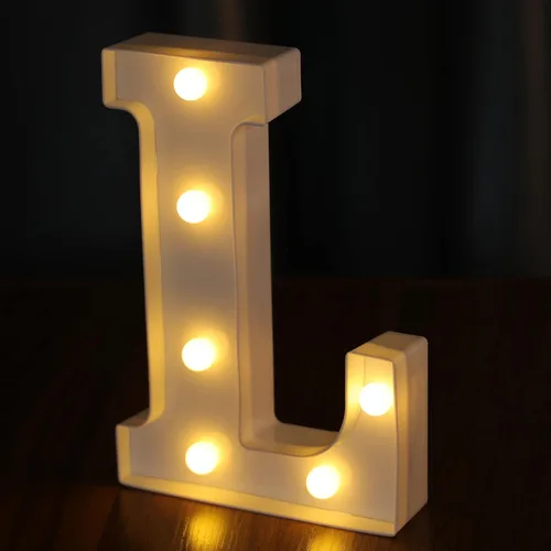 Miniatura 32 de Letras Iluminadas, Luces de Letras LED 26 del Alfabeto, Letra Iluminada Decorativa, Letras de Marquesina LED que Funcionan con Pilas para Fiesta
