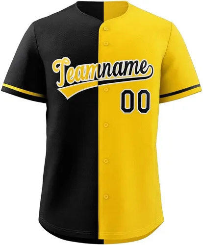 Miniatura 19 de Camiseta de béisbol dividida personalizada con botones y número de nombre cosido personalizado para hombres/mujeres/niños