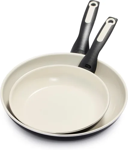 Miniatura 5 de GreenPan Rio Healthy Ceramic - Juego de ollas y sartenes antiadherentes de cerámica de 16 piezas, sin PFAS y Rio Healthy Ceramic antiadherente de 8
