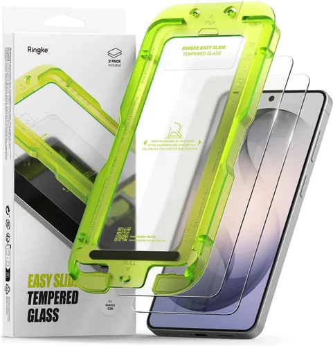 Miniatura 10 de Ringke Vidrio templado Easy Slide [súper fácil de instalar] compatible con Samsung Galaxy S24 FE, protector de pantalla, compatible con fundas