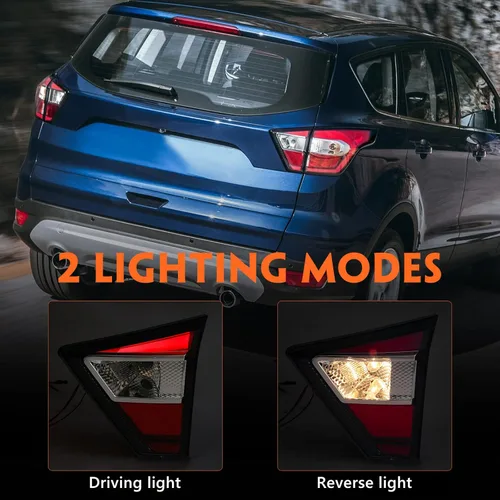 Miniatura 2 de FIONE Ensamble de luz trasera Compatible con Ford Escape 2017 2018 2019 Luz trasera de repuesto lámpara interior trasera lado del pasajero derecho