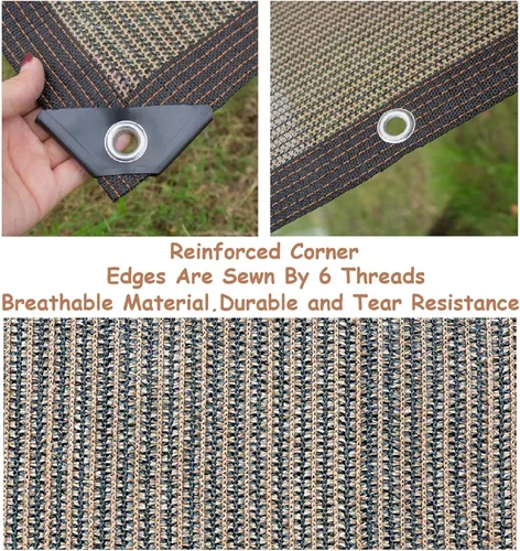 Miniatura 4 de Tela para Sombra de Balcón, 6'6"x9'9", 80% de Sombra, Tela para Patio al Aire Libre, Pantallas para Apartamentos, Cubierta para Barandillas, Café